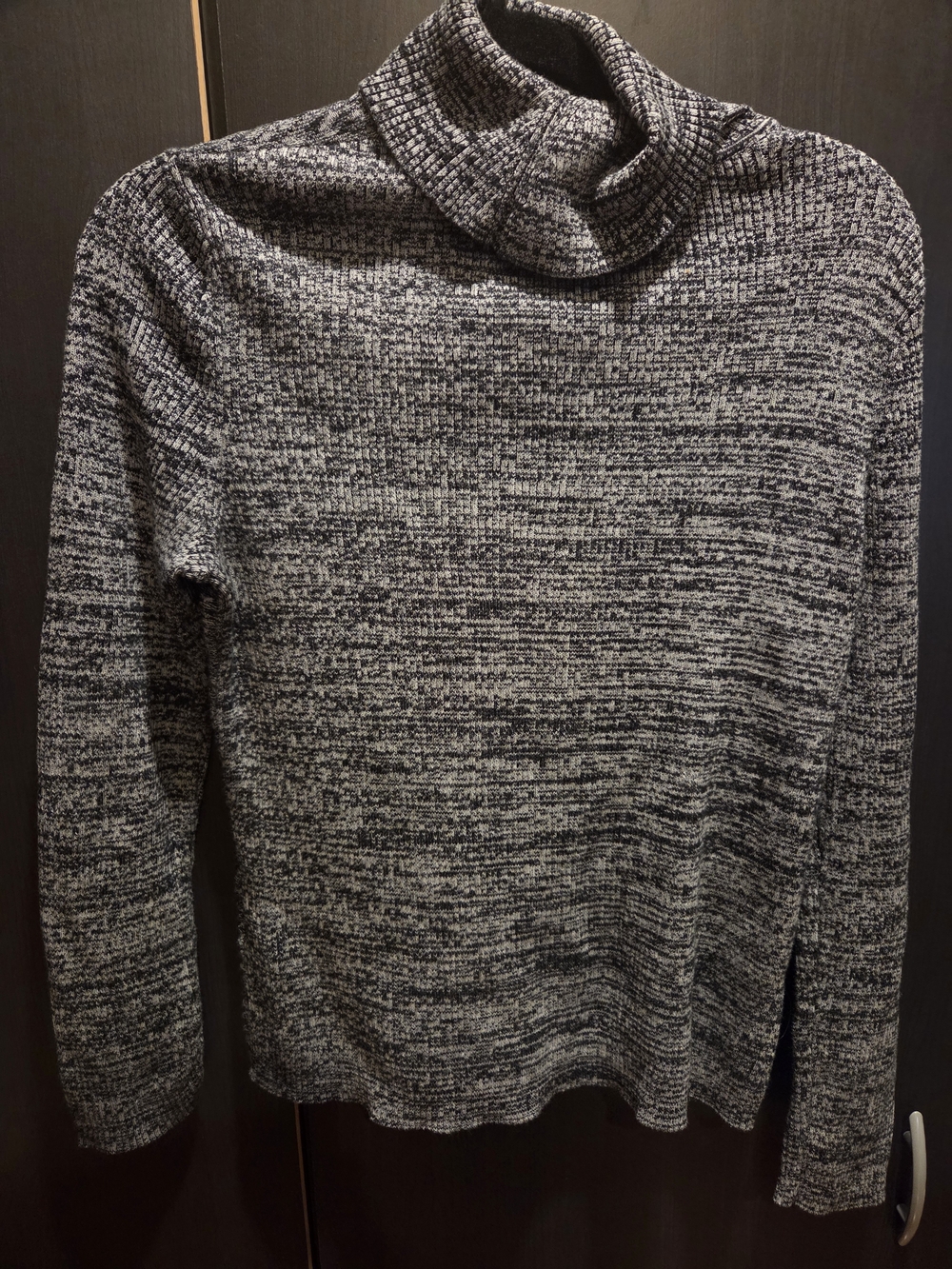 Denver Hayes Marled Black & White Knit Women's Sweater - Picture 3 of 3
